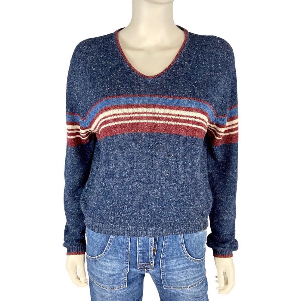 Vintage 90s mainframe silk knit striped sweater jumper